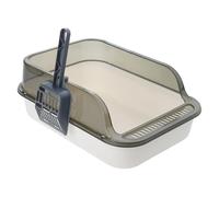 Enclosed Litter Tray Leak-Proof Barrier Reinforced Base Elimination Multi-Cat Home Use Enclosed Cats Potty