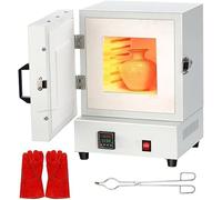 Enclosed Muffle Furnace, 2000W Electric Kiln for Metal Melting, Ceramic Sintering, Heat Treatment & Lab Industrial Heating, 1150℃ Temperature Control