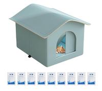 Enclosed Pet Nest - Indoor Cat Cooler House, Spacious Kitten Shelter, Dog Chill Bed | Small Medium Large Cat Puppy Rest Lounge Summer Heat Relief Apartment Balcony Indoor Outdoor Comfort