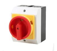 Enclosed Rotary Isolator Switch, 380V 32A IP65 Universal Rotary Cam Selector Changeover Switch with Enclosure Surface Mounted Box for Indoor or Outdoor