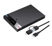 Enclosure HDD Case 2.5 Inch Hard Drive Enclosure, Micro B USB 3.0Type-C Cable External Hard Drive 5TB 5Gbps HD Portable Storage Device Support UASP