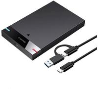 Enclosure HDD Case 2.5 Inch Hard Drive Enclosure, USB 3.0 Type-C Cable External Hard Drive 5TB 5Gbps HD Portable Storage Device Support UASP