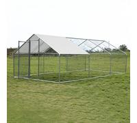 Enclosure Metal Chicken Coop, Waterproof Chicken Cage, Large Outdoor Poultry House for Chicken, Duck Rabbits, Goose, Puppy(600 * 300 * 200cm)