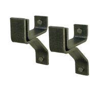 Enclume Premier 8-Inch Wall Bracket, Set of 2, Use with Enclume Rolled End Bar Pot Rack (Sold Separately), Hammered Steel