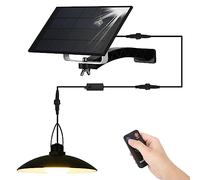 ENCOFT Solar Lights Outdoor LED IP65 Waterproof Solar Shed Pendant Light with Remote Control Security Light with 3M Extension Cord for Entryways, Yards, Garages Garden(1 Light,Warm Light)