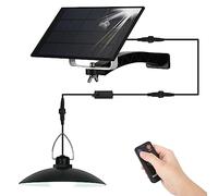 ENCOFT Solar Shed Lights with Switch Outdoor Indoor IP65 Waterproof Solar Shed Light with Remote Control Pendant Light with 3M Extension Cord for Entryways, Yards, Garages Garden(1 Light,Cold Light)