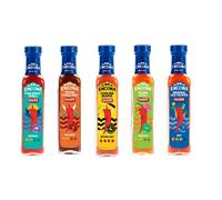 Encona Sauce Variety Pack of 5 - Thai sweet chilli / Texan Chilli BBQ / Carolina Reaper / Mango Chilli / Original Hot Pepper (142ml Each)