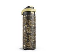 ENCOOL Leakproof Insulated Water Bottle with Straw Dual-Sip Water Bottle Bag-Safe Design for Work, Commute & Gym - Keeps Drinks Cold All Day, 24 oz, Moonlit Orbits