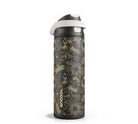 ENCOOL Leakproof Insulated Water Bottle with Straw Dual-Sip Water Bottle Bag-Safe Design for Work, Commute & Gym - Keeps Drinks Cold All Day, 24 oz, Oracle Moth