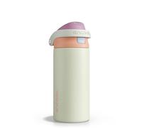 ENCOOL Leakproof Insulated Water Bottle with Straw Dual-Sip Water Bottle Bag-Safe Design for Work, Commute & Gym - Keeps Drinks Cold All Day, 18 oz, Sand Beige