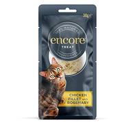 Encore 100% Natural Cat Treats, Chicken Fillet With Rosemary Loin Cat Snack, 12x 30G Pouch