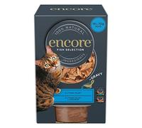 Encore 100% Natural Wet Cat Food, Multipack Fish Selection in Gravy 70g Pot (Pack of 16 Pots)