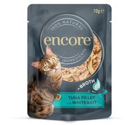 Encore 100% Natural Wet Cat Food Pouch, Tuna Fillet with Whitebait/Anc