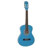 Encore 3/4 Size Classical Guitar Starter Pack - Blue | Kids Nylon String Beginner Guitar with Bag, Strap, Tuner, Picks & Online Lessons
