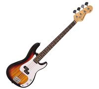 Encore Blaster E40 Bass Guitar - Sunburst | Lightweight Solid Paulownia Body | Split Single Coil Pickup |Online Lessons Included | Perfect Beginner Bass Guitar