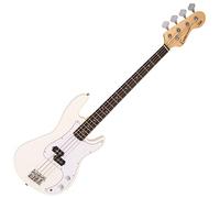 Encore Blaster E40 Bass Guitar - Vintage White | Lightweight Solid Paulownia Body | Split Single Coil Pickup |Online Lessons Included | Perfect Beginner Bass Guitar