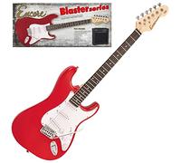 Encore Blaster E60 Electric Guitar Pack - Gloss Red - Includes Guitar, Bag, Strap, Tuner, Amp and Accessories | Double-Cutaway Solid Body | Online Lessons Included | Perfect Beginner Electric Guitar