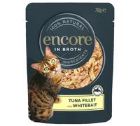 Encore Cat Pouch Tuna Fillet with Whitebait - 16 x 70g
