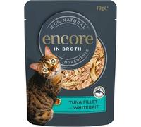 Encore Wet Cat Food in Broth Pouch 70g - Tuna Fillet with Whitebait
