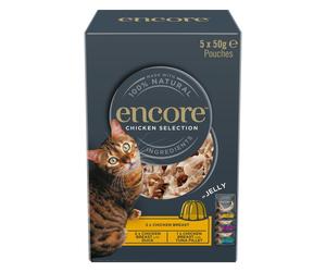Encore Cat Pouch Jelly Chicken Selection - 5 x 50g