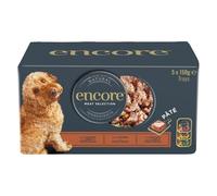 Encore Complete and Natural Wet Dog Food Pate, Meat Selection For Dogs in 150g Tray (Pack of 5 Trays)