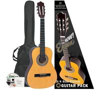 Encore ENC34OFT Natural Wood Three Quarter Classic Guitar Outfit