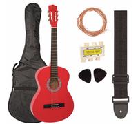 Encore Full Size Classic Guitar Pack - Red