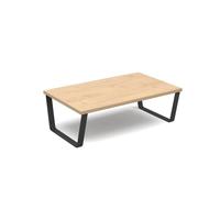 Encore modular large coffee table with black sled frame - Kendal oak