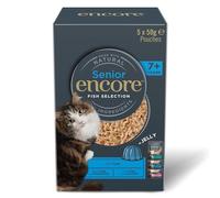 Encore Natural Senior Wet Cat Food Pouch Jelly Fish Multipack 5 x 50g