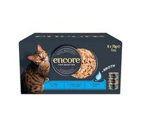 Encore 100% Natural Wet Adult Cat Food, Fish Selection in Broth, 8x70g Tins