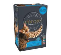 Encore Natural Wet Cat Food, Multipack Tuna with Fish Selection in Jelly 5 x 50g Pouch, Pack of 4 (Packing May Vary)