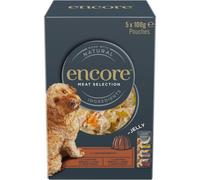 Encore Natural Wet Dog Food Pouches, Chicken Meat Selection in Jelly