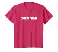 Encore Please T-Shirt, Kids, Red Heather, 4 Years