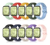 ENCorrea 10 Armbänder Kompatibel mit Huwei Watch Fit 3/Fit 4, Weich Silikon Atmungsaktiv Verstellbar Sportarmband für Huwei Watch Fit 3/4.(No host)