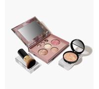 Encounter a Delicate Makeup Look and Unlock the Baked Starter Kit (3PC), The Best of the Best Baked Palette, Includes Bronzer, Blush, Kabuki Brush and Eyeshadows - Travel-Friendly (Light)