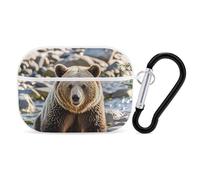 Encounter Animal Bear AirPod Pro Case, Anti Scratch Hard PC Cover with Keychain, AirPod Pro 2nd/1st Case Accessories for Women Men, White-Style