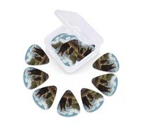 encounter animal Bear Guitar Picks 12 Pack Thin, Medium & Heavy 3 Different Thickness Celluloid Guitar Plectrums with Storage Box Personalized Guitar Pick for Acoustic Guitar, Bass