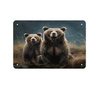 Encounter Animal Bear Wall Art Metal Signs Tin Sign