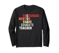 Encourage Mentor Share Educate Teacher Coach Long Sleeve T-Shirt
