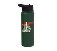 Encourage Mentor Share Educate Teacher Coach Stainless Steel Insulated Water Bottle