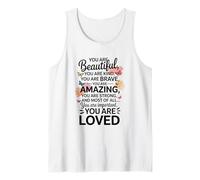 Encouragement for The Mirror Beautiful, Kind, Brave, Strong Tank Top