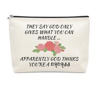 Encouragement Get Well Soon Gift for Women Makeup Bag Cheer Up Recovery Gift for Friends Sister Colleague Inspirational Mental Health Gifts Cancer Awareness Survivor Recovery Fighter Cosmetic Pouch