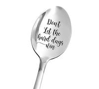 Encouragement Gifts for Women Men - Don't Let The Hard Days Win Spoon - Food Dessert Spoon Engraved Stainless Steel - Eating Disorder Mental Illness Recovery Gifts for Women Men