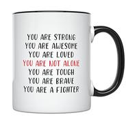 Encouragement Mug Portable Novelty Coffee Mugs 11 Ounce Get Well Soon Gifts for Women, Thinking of You Gifts for Women Men, After Surgery Break Up Miscarriage Coffee Cup (Black Handle)