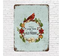 Encouragement Quote Metal Rust Retro Sign Life Positive Quote Friendship Quote It Takes a Long Time to Grow an Old Friends Aluminum Metal Tin Sign for Home Decor As Gift for Friend Colleague 12x16in