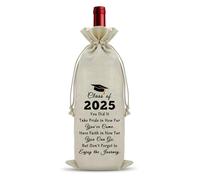 Encouragement Wine Bag - Class of 2025 Inspirational Graduation Gift for College, High School and Master Grads - Wine Lovers Accessories