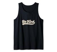 Encouraging Be Kind Retro Vintage Mindful Living Statement Tank Top
