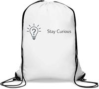 Encouraging Lifelong Intellectual Curiosity Gym Sack Casual Drawstring Bag White
