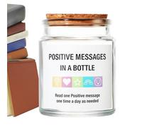 Encouraging Message Bottle - 8.4cm Affirmation Jar Positive Words Gift Inspirational Message Bottle with Motivation Notes Design | Friend Birthday Gift Idea
