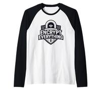 Encrypt Everything Cybersecurity Data Privacy Raglan Baseball Tee